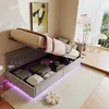 INONEFT Polsterbett 90x200cm mit LED und USB, Jugendbett Produktbild-Vorschau 2