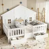 Merax Kinderbett Holzbett 90x200cm mit 2 Schubladen auf Produktbild-Vorschau 3