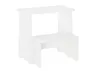 A white wooden step stool with two steps, shown from a front-side angle against a white background. Produktbild-Vorschau