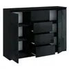 Kommode mit 4 Schubladen 2 Schränke 140cm Klamotenschrank Produktbild-Vorschau 2