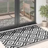 vidaXL Dywanik zewnętrzny ARAKIL biało-czarny 120x180 cm PP Podgląd zdjęcia produktu 2