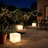 LED Solar Kunststoff Würfelleuchte warm weiß - 20 cm - Produktbild-Vorschau 4
