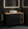 RODAN | Waschbeckenunterschrank - Schwarz und Braun - 100 Produktbild-Vorschau 2