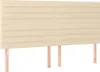 vidaXL LED Kopfteil Creme 180x5x118/128 cm Stoff Produktbild-Vorschau 4