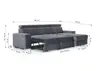 Ecksofa Schlafsofa NOLAN XS inkl. USB Stoff Element Produktbild-Vorschau 4