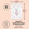 Wickelauflage 50x70 cm, Weiß mit Mädchen-Häschen – Produktbild-Vorschau 4