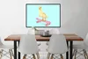 MuchoWow® Gerahmtes Poster Ente - Küken - Skateboard - Blau Produktbild-Vorschau 2