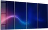 DEQORI Glasbild Echtglas 4x30x60 cm 'Digitale Lichtwellen' Produktbild-Vorschau 1