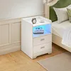 Nocna szafka Peviasot na 4 kółkach, z oświetleniem RGB, Podgląd zdjęcia produktu 8