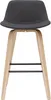 Miliboo - Skandinavischer Barhocker dunkelgrauer Stoff 65 Produktbild-Vorschau 3