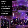 LED Eiszapfen Lichtervorhang Bunt Lichterkette 8 Lichtmodi Produktbild-Vorschau 2