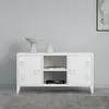 TV skrinka 'Kotka' s 2 dvierkami kov 113 x 40 x 58 cm Biela Náhľad obrázku produktu 2