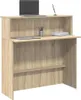 A reception desk with a laptop and office supplies. Anteprima dell’immagine prodotto