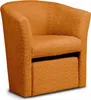 Sessel mit Hocker - Orange - 75x79x64 cm B/H/T - Produktbild-Vorschau 11