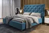 KAWOLA Bett ANNY Polsterbett Velvet petrol 200x200cm Produktbild-Vorschau 1