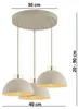 KAR LIGHTING Pendellampe 3-flammig Beige – Moon Ecru Produktbild-Vorschau 2