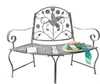 A metal garden bench with a hummingbird design on a white background. Podgląd zdjęcia produktu
