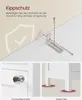 Collage showing product features: anti-tip hardware, drawer knob, and feet. Produktbild-Vorschau