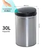 Homcom HOMCOM Edelstahl-Automatenmülleimer IR-Sensor Produktbild-Vorschau 3