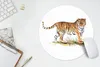 MuchoWow® Mauspad Mousepad Tiger - Malerei - Gras 30x30 cm Produktbild-Vorschau 5