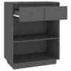 vidaXL Beistellschrank Grau 60x34x75 cm Massivholz Kiefer - Produktbild-Vorschau 13