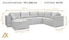 AX LIVING Ecksofas groß Lovere 314 cm – Sofa braun mit Produktbild-Vorschau 7