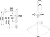 Technical drawing of a faucet with dimensions and angles. Produktbild-Vorschau