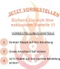 Marketing image promoting pre-order benefits with text and graphics. Produktbild-Vorschau