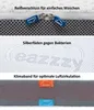 Collage showing different features of a mattress topper. Produktbild-Vorschau