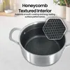Kochtopf 28 cm Edelstahl mit Honigwabenstruktur Produktbild-Vorschau 4