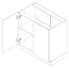 Küchenunterschrank 80 cm - Weiß - 2 Türen - ohne Produktbild-Vorschau 2