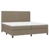 Boxspringbett mit Matratze & LED Taupe 200x200 cm Stoff Produktbild-Vorschau 3