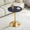 STILVORA bijzettafel, rond, 60 cm diameter, met een zwarte Productafbeelding-voorbeeld 1