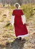 Mittelalterkleid Alvina, rot/natur mit Stickerei - Produktbild-Vorschau 2