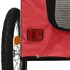vidaXL Rimorchio per bicicletta cani rosso e grigio Tessuto Anteprima dell’immagine prodotto 11