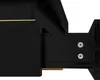 A close-up view of a black coffee table with a drawer partially open, revealing screws. Náhled obrázku produktu