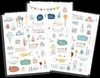 Brunnen Fröhliches Geburtstag Sticker-Set A5, über 200 Produktbild-Vorschau 1