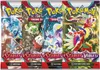 Four Pokémon Scarlet & Violet booster packs are lined up side-by-side. Produktbild-Vorschau