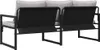 vidaXL Záhradný nábytok s vankúšmi čierny 180 x 72,5 x 71 Náhľad obrázku produktu 6