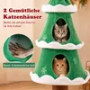 Arbre à chat COSTWAY de 130 cm, design sapin de Noël, Voir les images du produit 5
