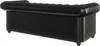 A black Chesterfield sofa shown from a side-angle. Produktbild-Vorschau