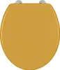 A top-down view of a yellow toilet seat. Anteprima dell’immagine prodotto