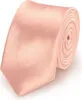 Krawatte Zartrosa slim aus Polyester einfarbig uni schmale Produktbild-Vorschau 1
