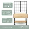 holz4home® Hochbeet mit Rankgitter aus Metall I Aus Produktbild-Vorschau 3