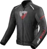 Giacca da moto Revit Sprint H20, nero/rosso neon, 3XL Anteprima dell’immagine prodotto 1