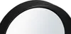 A close-up shot of the edge of a black framed mirror. Produktbild-Vorschau