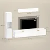 HOMCOM Wohnwand Wohnzimmer mit Wandregal und Produktbild-Vorschau 3