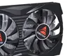 Close-up of the fans and heatsink of a graphics card. Produktbild-Vorschau