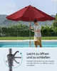 SONGMICS Sonnenschirm Ø300 cm UPF 50+ beidseitig um 30° Produktbild-Vorschau 2