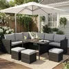 MeXo Gartenlounge Set 8 Personen Lounge Gartenmöbelset Produktbild-Vorschau 3